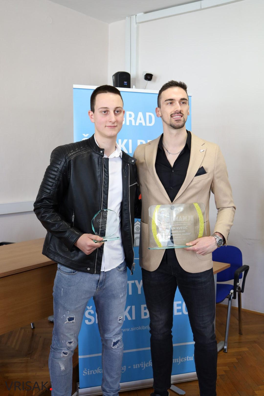 Ivan Kvesić i Branka Bagarić izabrani za najbolje športaše Grada Širokog Brijega