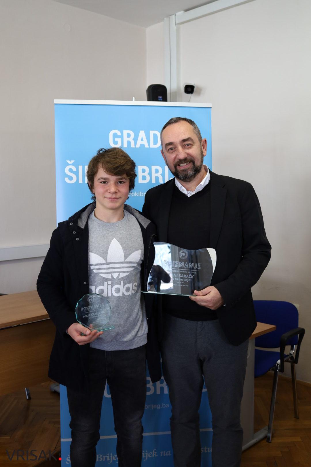 Ivan Kvesić i Branka Bagarić izabrani za najbolje športaše Grada Širokog Brijega