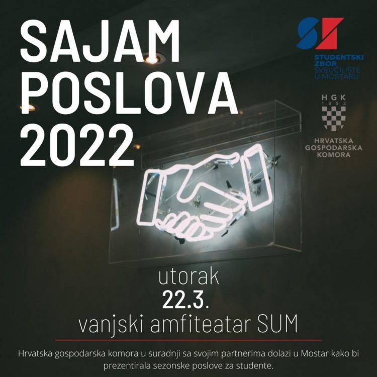 Mostar: Studentski zbor organizira Sajam poslova 2022.