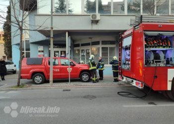 Izbio požar u Plavoj zgradi u Mostaru