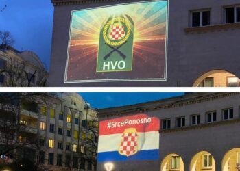 Obilježja HVO-a i zastava hrvatskog naroda u BiH na Kosači