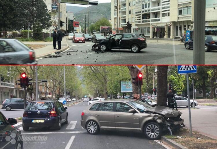 Dvije osobe ozlijeđene u teškom sudaru na mostarskoj Aveniji