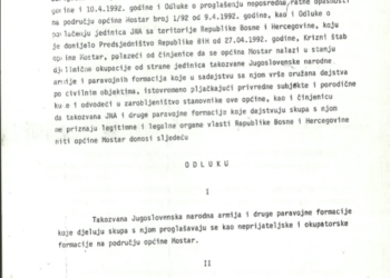Na današnji dan prije 30 godina HVO-u je povjerena obrana Mostara
