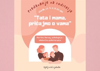 NAJAVA: Predavanje za roditelje “Tata i mama, pričajmo o vama”