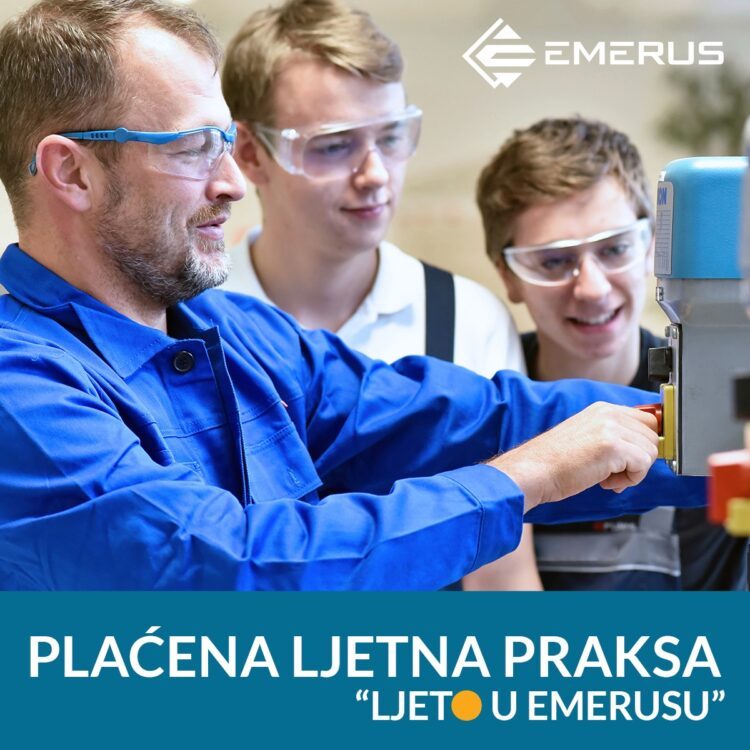 Emerus nudi plaćenu ljetnu praksu učenicima srednjih strukovnih škola i studentima tehničkih fakulteta