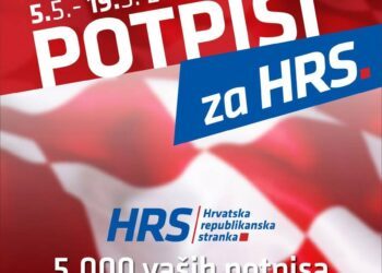 HRS danas na Trgu u Širokom Brijegu prikuplja potpise za izbore
