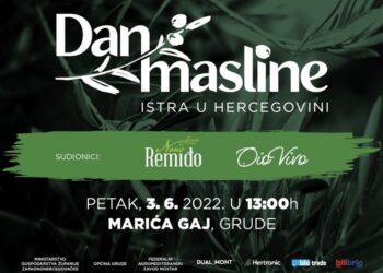 Manifestacija Dan masline “Istra u Hercegovini” u petak u Grudama