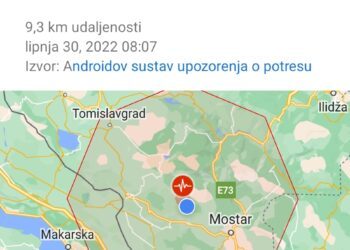 Novi potres u Hercegovini, poznata jačina i epicentar