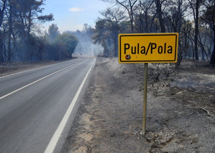 Pogledajte fotografije velikog požara koji je prijetio Puli