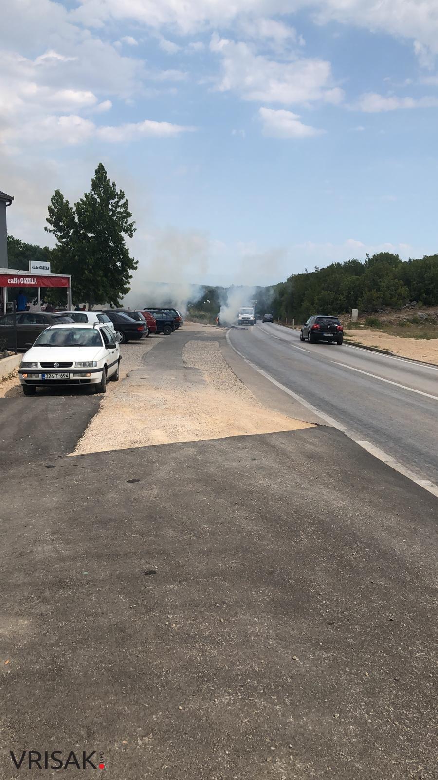 Široki Brijeg: Na Visokoj glavici se zapalio teret na kamionu