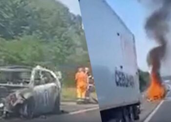 Drama na A1: Zapalio se automobil, putnici u zadnji tren iskočili iz gorućeg vozila