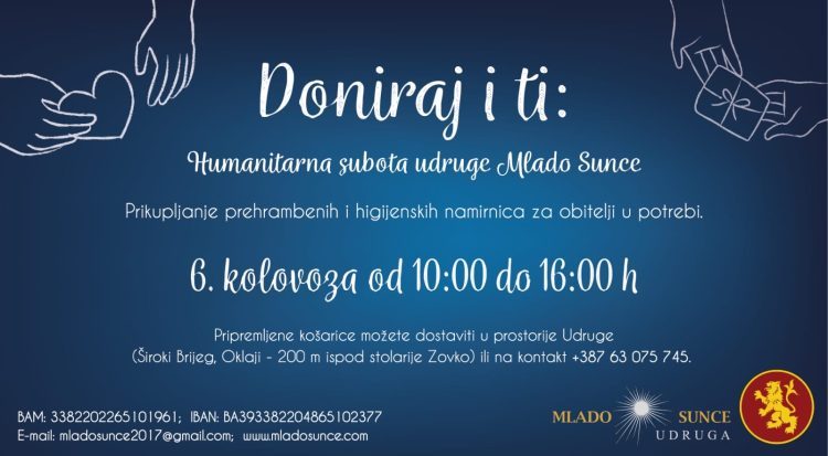 Doniraj i ti: Humanitarna subota udruge Mlado Sunce