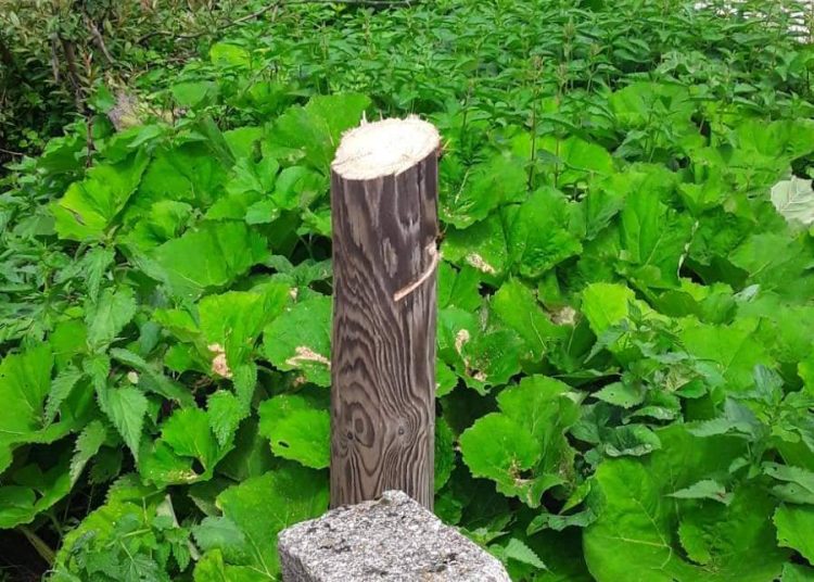 U Sovićima pored Jablanice, na dan zločina u Grabovici, zastava hrvatskog naroda bačena u potok