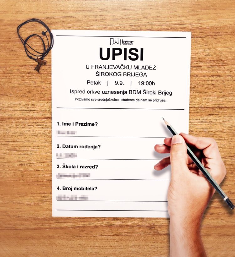 Široki Brijeg: Upisi u Framu