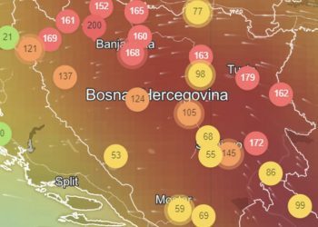 Građani širom BiH večeras udišu zagađen zrak, evo gdje je najgore