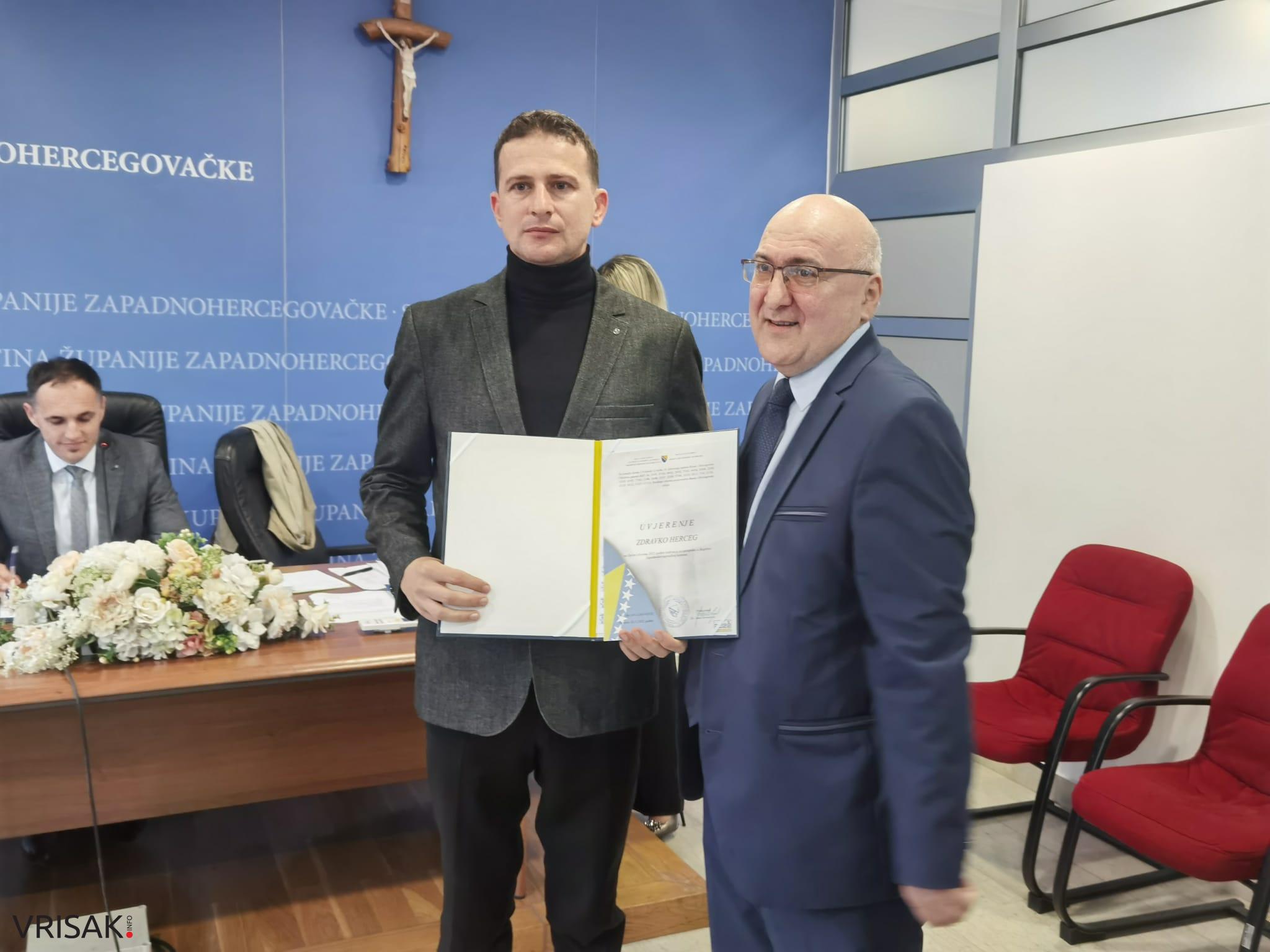 Održana konstituirajuća sjednica Skupštine ŽZH: Ivan Damjanović predsjednik Kluba Hrvata