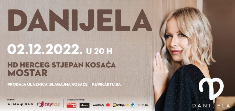 Danijela Martinović napokon stiže u Mostar! Evo gdje možete kupiti ulaznice