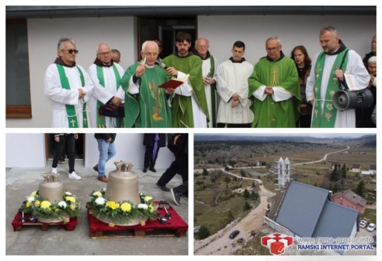 Blagoslovljena zvona nove crkve na Risovcu