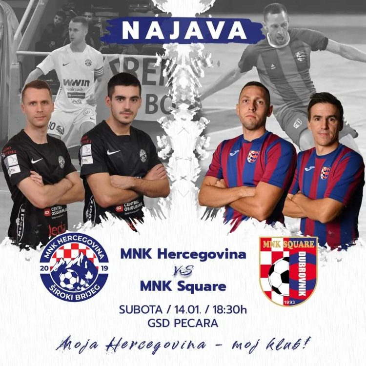 Futsal spektakl na Pecari: MNK Hercegovina – MNK Square Dubrovnik