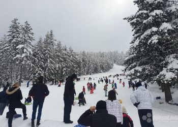 Gužva na Blidinju, mnogi uživaju na snijegu