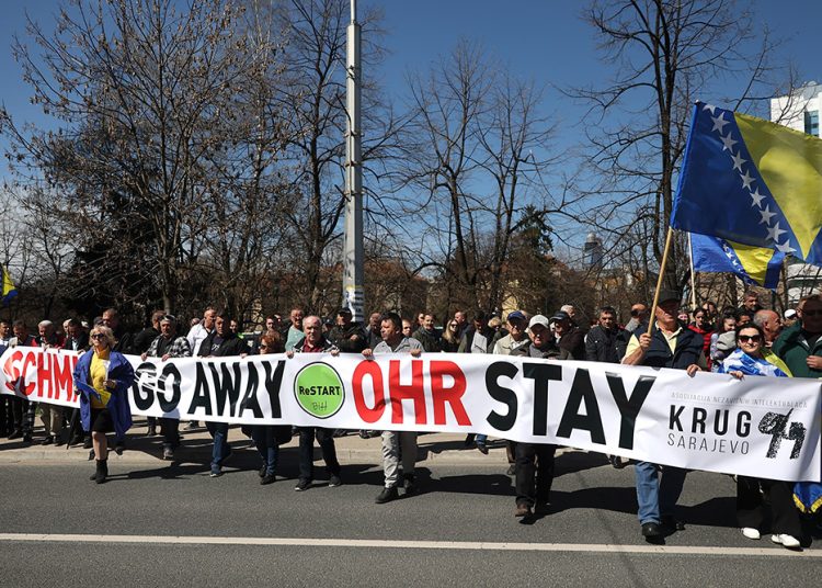 Bošnjačke udruge organizirale prosvjed ispred OHR-a u Sarajevu