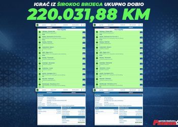 Igrač iz Širokog Brijega u Premieru dobio 220.031,88 KM