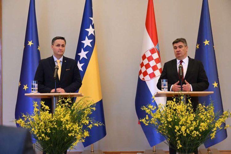 Bećirović s Milanovićem: Za BiH je važno da ima podršku Hrvatske