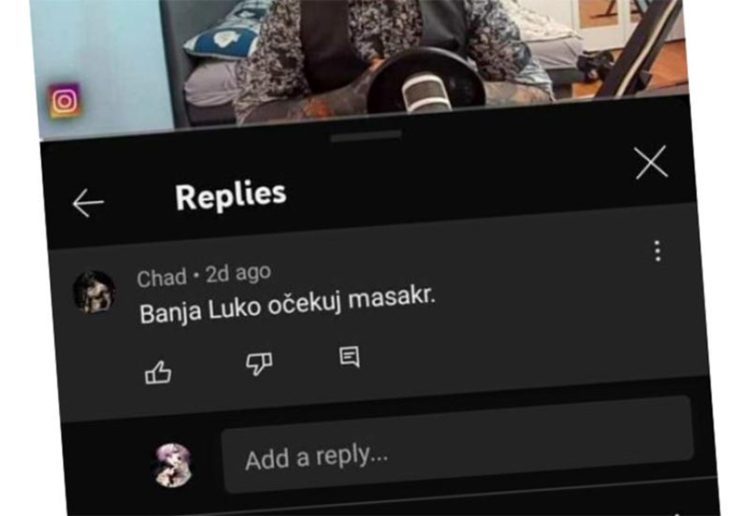 Maloljetnik poručio: Banja Luko, očekuj masakr