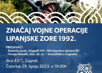 Najava predavanja: “Značaj vojne operacije Lipanjske zore 1992.”