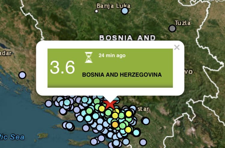 Potres uzdrmao Hercegovinu
