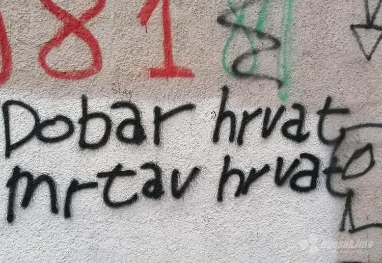 U Vrapčićima kod Mostara, grafitima pozivaju na ubojstvo Hrvata