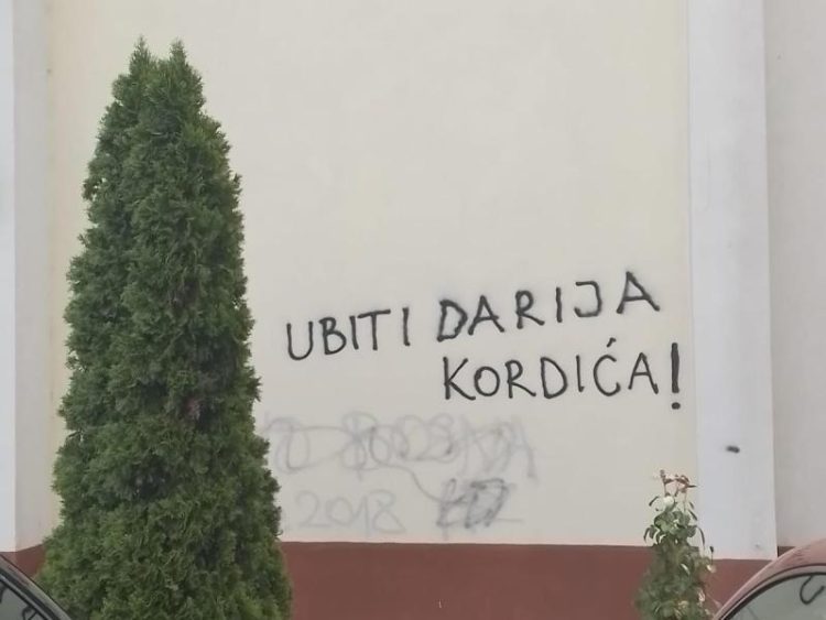 U Sarajevu ispisana prijetnja smrću Dariju Kordiću
