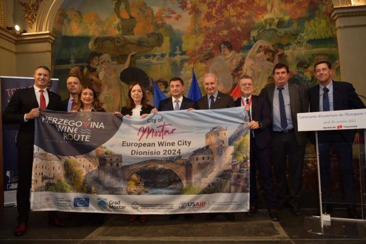 Grad Mostar službeno preuzeo titulu Europskog grada vina Dionisio 2024. godine