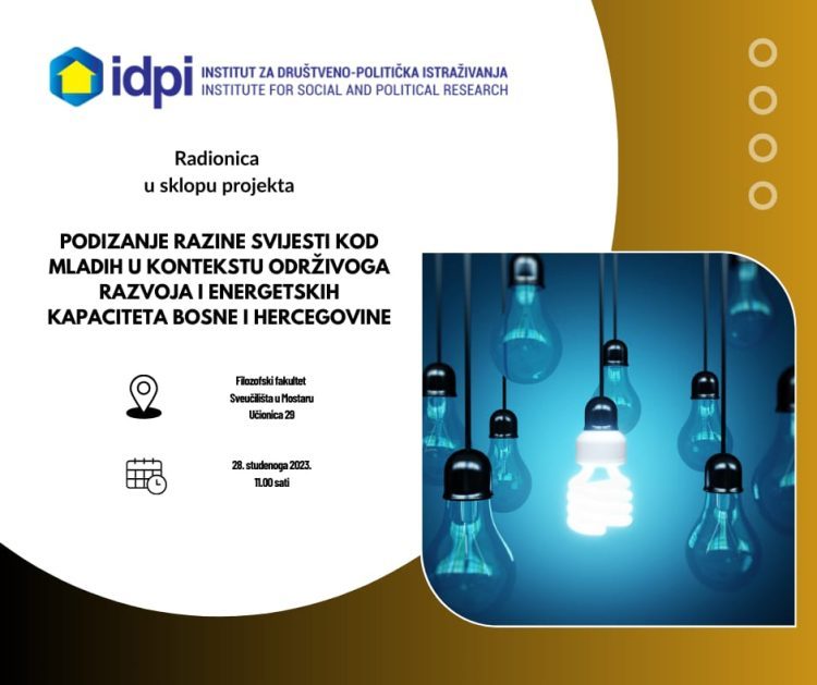 IDPI najavljuje seriju radionica za mlade