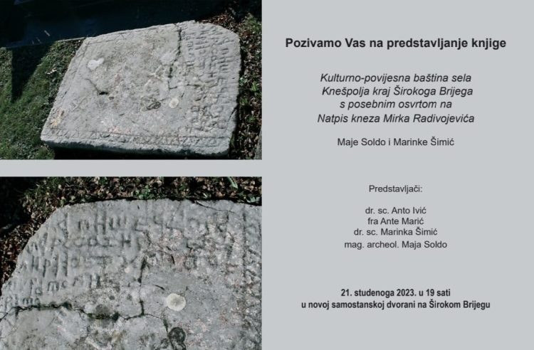 Najava: Predstavljanje knjige „Kulturno-povijesna baština sela Knešpolja kraj Širokog Brijega“