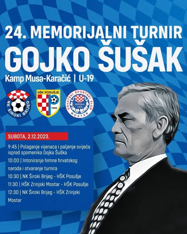 Najava: 24. memorijalni turnir Gojko Šušak