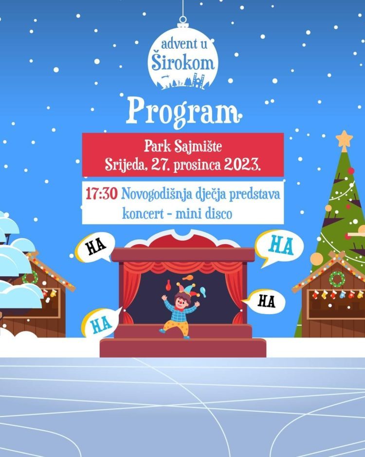 Dječja čarolija i DJ program večeras na Adventu u Širokom