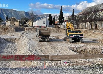 Iskopni radovi na olimpijskom bazenu u Mostaru pri kraju, uskoro betoniranje temeljne konstrukcije