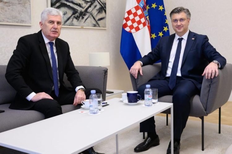 Plenković s Čovićem: Hrvatska podržava stav o potrebi uvažavanja interesa hrvatskog naroda u projektu Južna interkonekcija