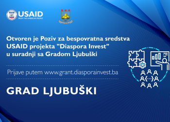 Poziv za bespovratna sredstva USAID projekta Diaspora Invest u suradnji sa Gradom Ljubuškim