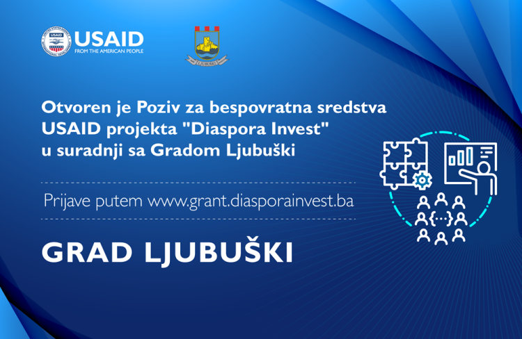 Poziv za bespovratna sredstva USAID projekta Diaspora Invest u suradnji sa Gradom Ljubuškim