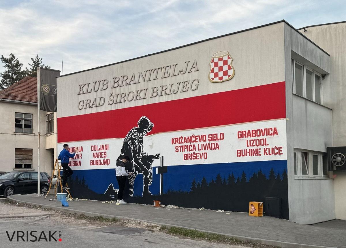 Široki Brijeg dobio mural u spomen na hrvatska stratišta u Domovinskom ratu