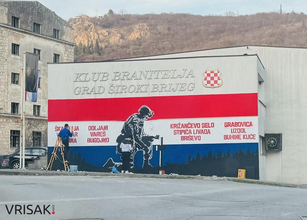 Široki Brijeg dobio mural u spomen na hrvatska stratišta u Domovinskom ratu
