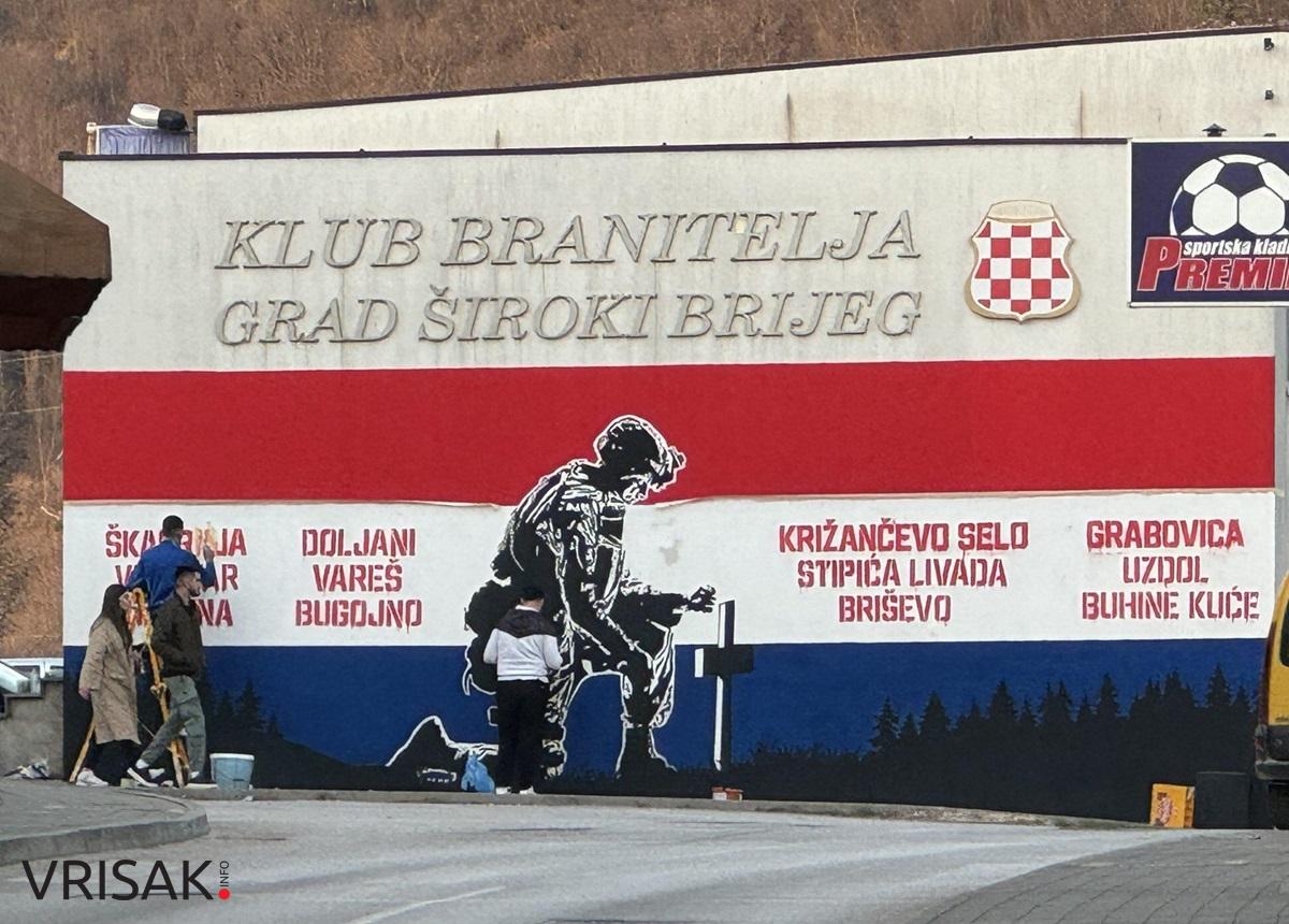 Široki Brijeg dobio mural u spomen na hrvatska stratišta u Domovinskom ratu