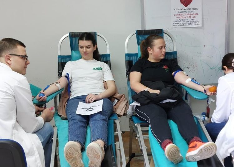 Široki Brijeg: Srednjoškolci darovali 43 doze krvi