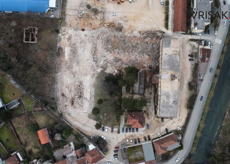 Srušena južna zgrada Duhanske stanice u Širokom Brijegu, donosimo video iz zraka