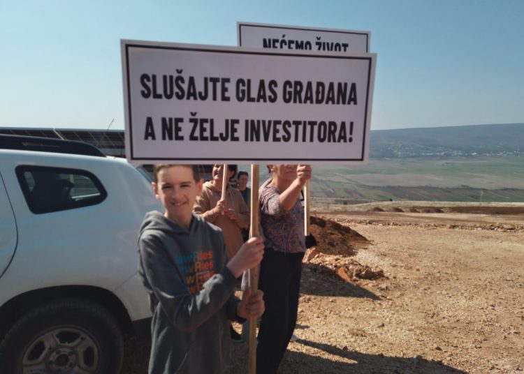 Održan prosvjed zbog radova u Međinama