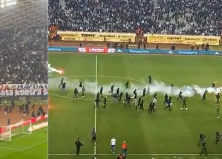 Kaos na Poljudu: Navijači probili ogradu i uletjeli na travnjak, igrači pobjegli u svlačionicu