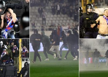 Kaos na Poljudu: Navijači probili ogradu i uletjeli na travnjak, igrači pobjegli u svlačionicu