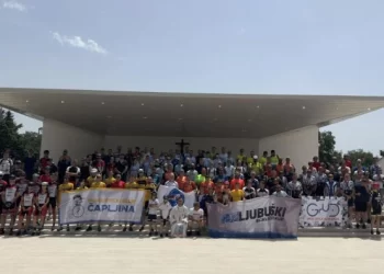 Ljubuški: Više od 170 biciklista hodočastilo svetom Anti na Humac